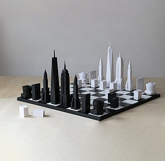 Chess pieces as architecture