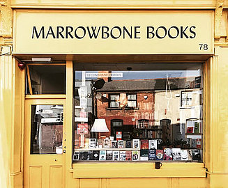 Marrowbone bookshop shines bridge with a golden facade