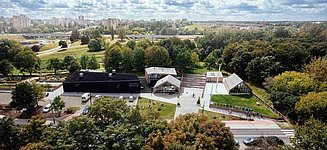 Blick von oben auf das Służew-Kulturzentrum 