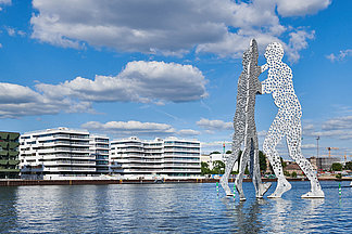 WAVE project Berlin from the outside with the river Spree