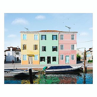pastel colored house